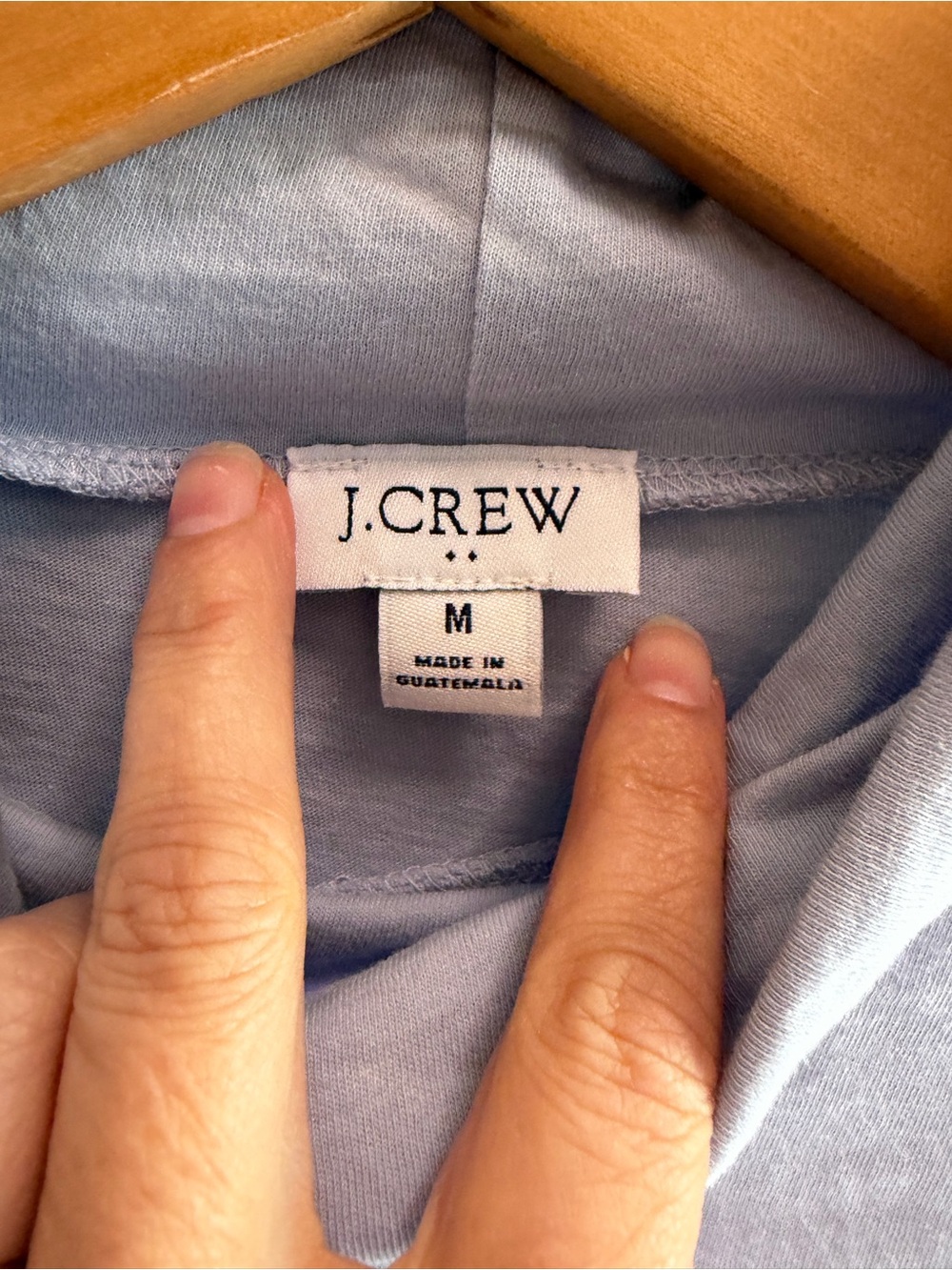 J. Crew Tissue Thin Light Blue Turtleneck - Picture 3 of 5